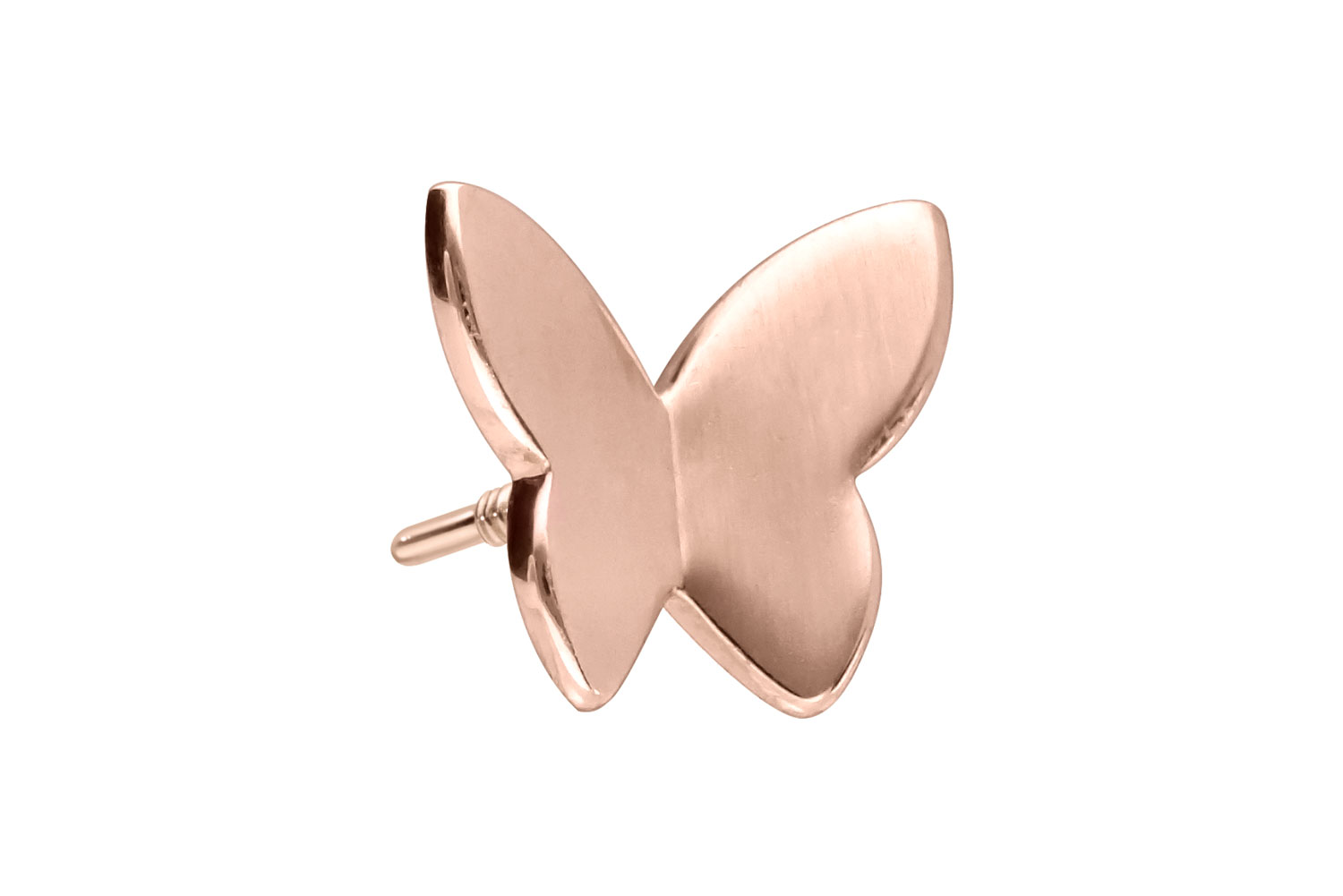 14 Karat Gold Schraubaufsatz mit Außengewinde SCHMETTERLING von Piercingline